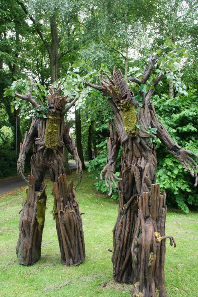 Two treants stood in an enhanted forest