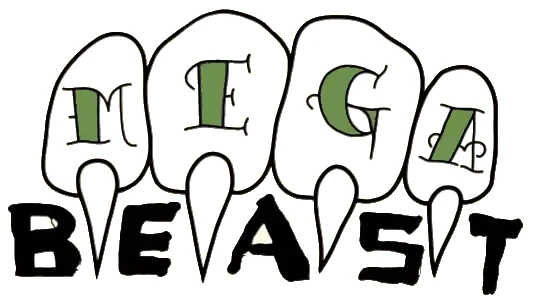 Megabeast Productions logo showing the words "mega beast" around a claw.