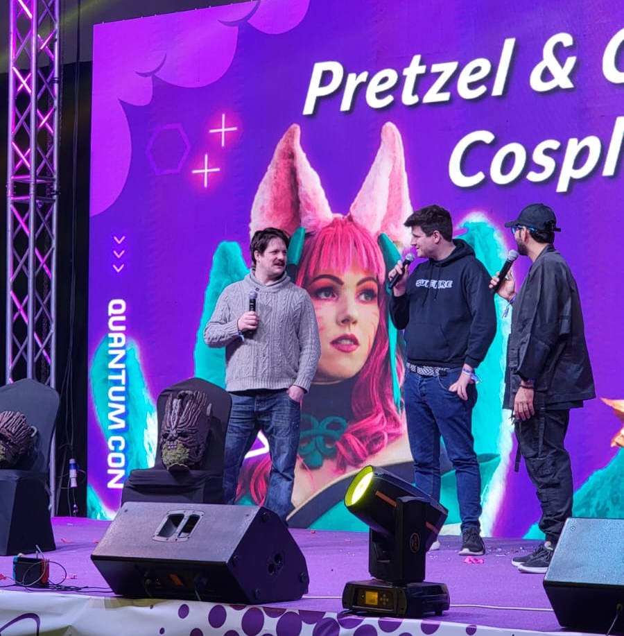 Megabeast Productions Founders James Guiver and John Godbolt discussing act creation and Quantumcon in Kuwait