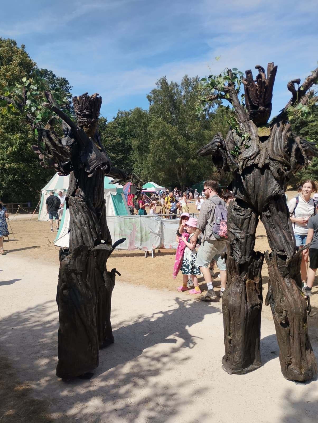 Megabeast Production's stilt walking trees at the Robin Hood Festival
